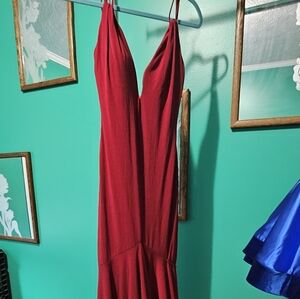 Deep Red Jovani gown size 0 never worn small seam repair (Otherwise NwT)